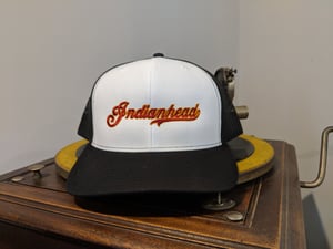 Image of Trucker hat - White/Black with red logo