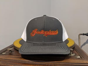 Image of Trucker Hat - Grey with red logo