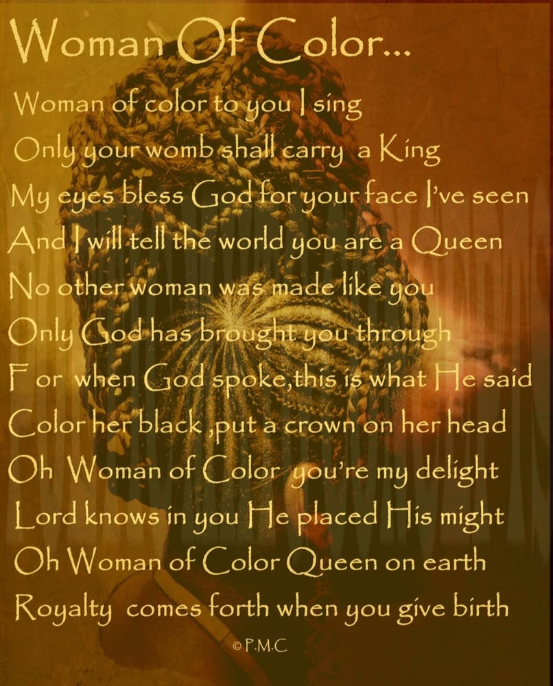 Image of Woman Of Color 11x14 Sized Poster