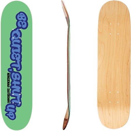 Image of Ningenah BQSU Green Dip Skateboard Deck