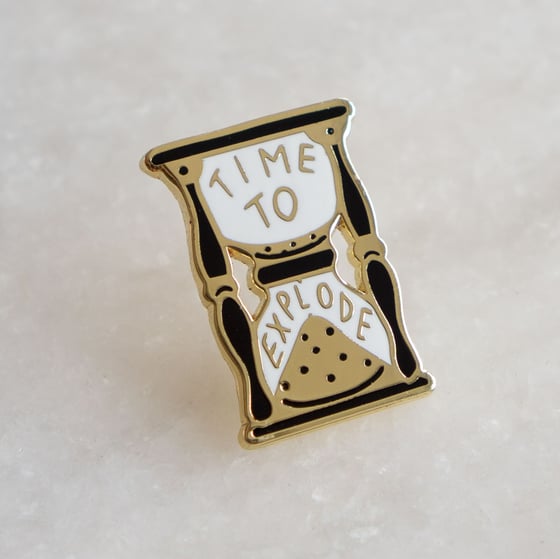 Image of Time to Explode Enamel Pin (Polyvinyl x Stay Home Club Collaboration)