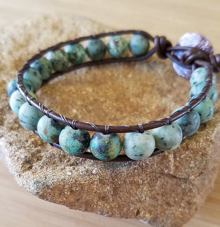 African Turquoise Single Wrap Image 2