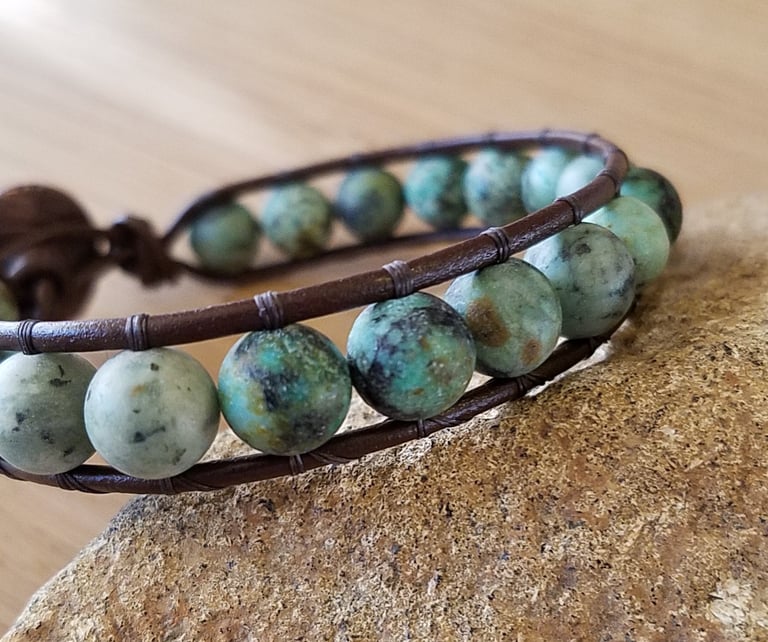 African Turquoise Single Wrap Image 3