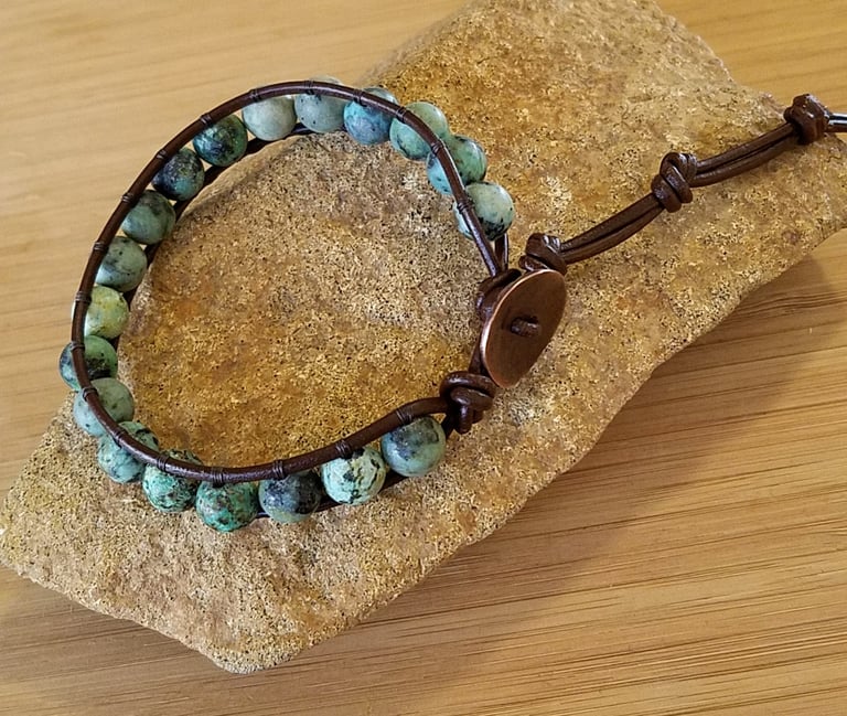 African Turquoise Single Wrap Image 4