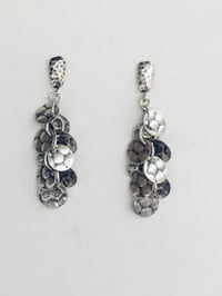 Mini disc silver earrings