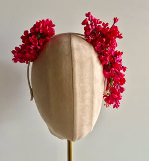 Image of Hot pink flower headpiece