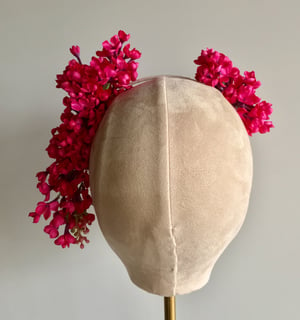 Image of Hot pink flower headpiece