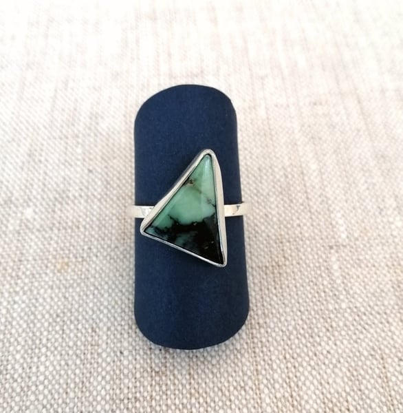 Image of Trianglular American Turquoise Ring