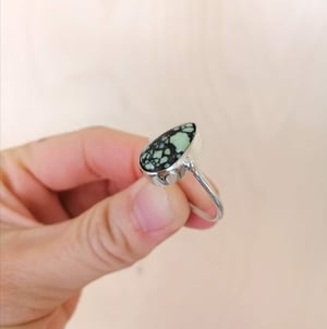 Image of American Turquoise ring with signature band