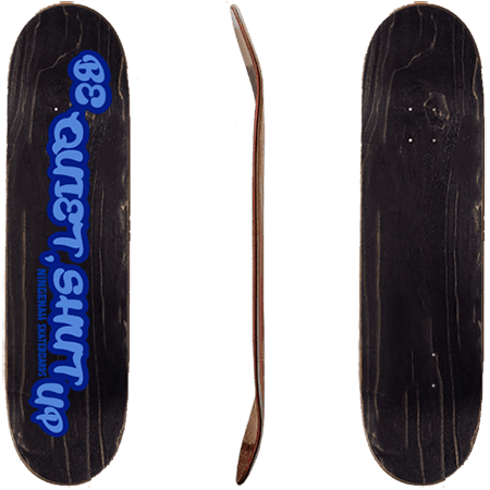 Image of Ningenah BQSU Dark Stain Warm Press Skateboard Deck