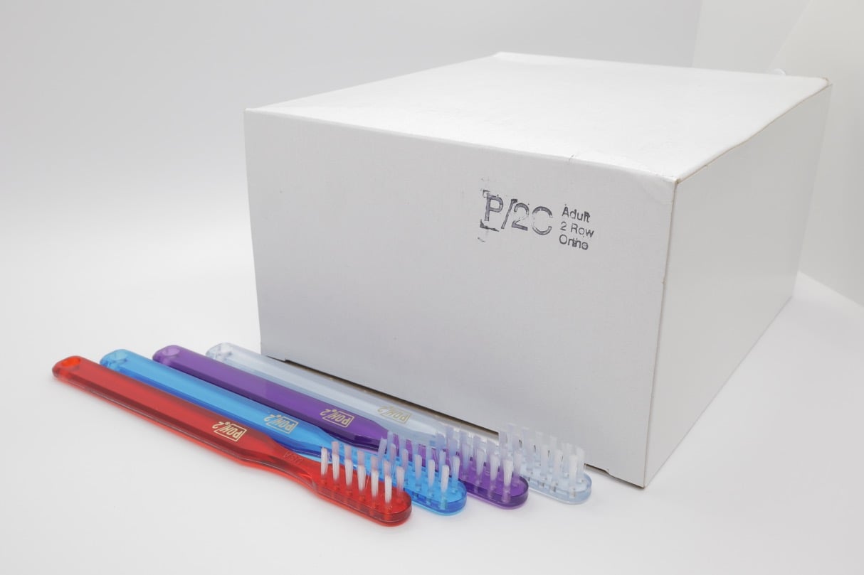 Image of POH #2 Toothbrush Widely-Spaced Orthodontic Braces 2 Rows 12 Tufts