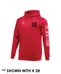 PERSONALIZED JORDAN ALPHA HOOD - TRUE RED