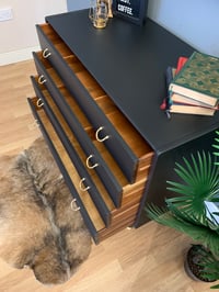 Image 5 of Black & Gold G Plan Tola chest of drawers 