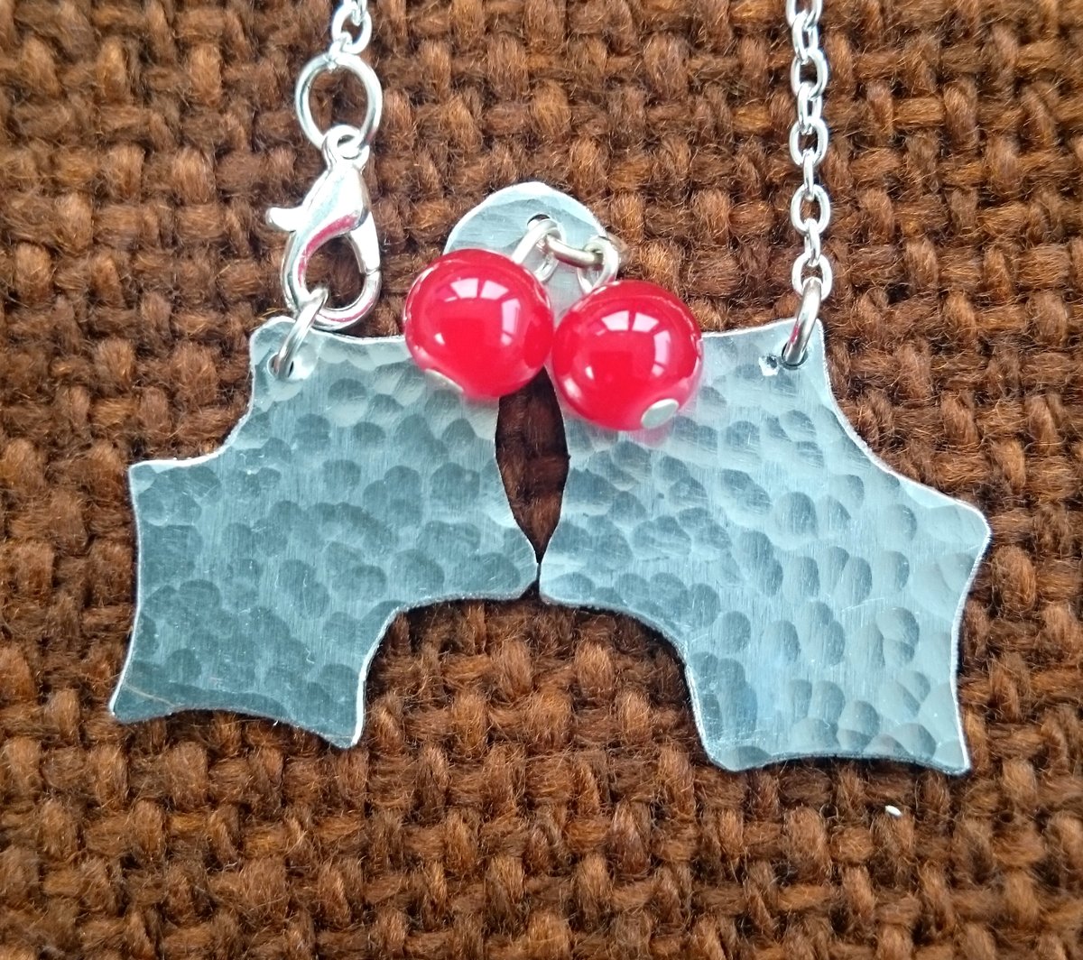 Image of Holly Brooch, Necklace or Earrings.