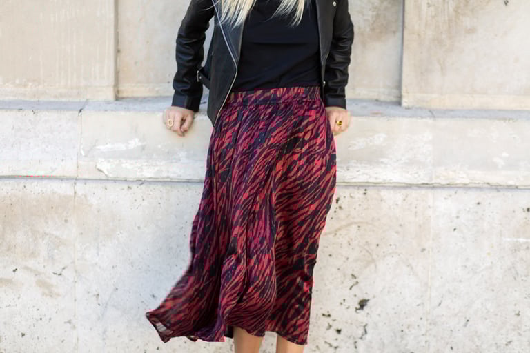 JUPE STELLA - IMPRIMÉ ZEBRE ROUGE Image 3