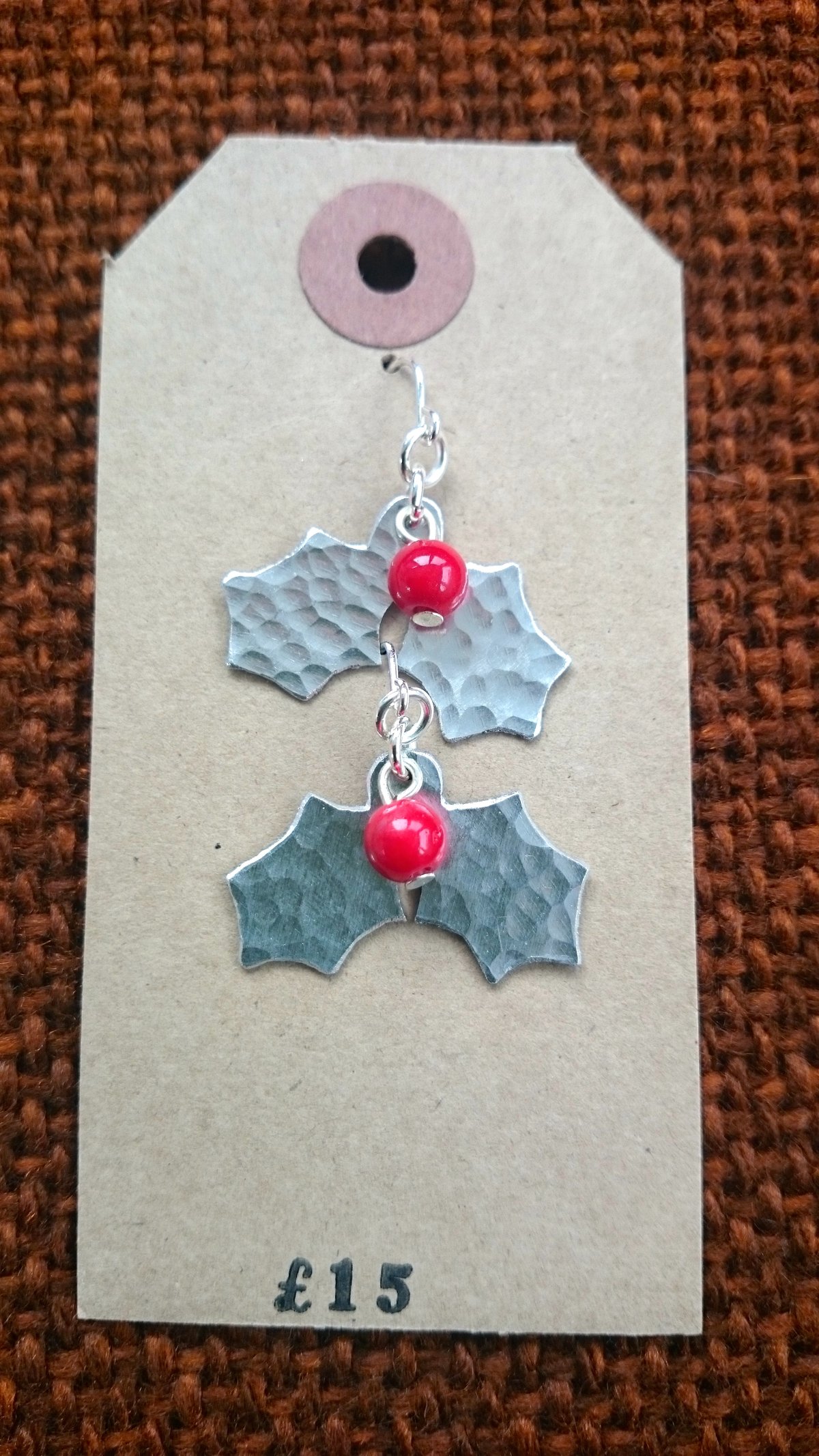 Image of Holly Brooch, Necklace or Earrings.