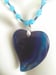 Image of BLUE HEART AGATE PENDANT NECKLACE SET