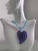 Image of BLUE HEART AGATE PENDANT NECKLACE SET