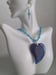 Image of BLUE HEART AGATE PENDANT NECKLACE SET