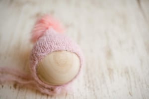 Image of Piglet Pink pixie faux fur bonnet 