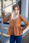 BLOUSE TIANA - SWEAT CAMEL