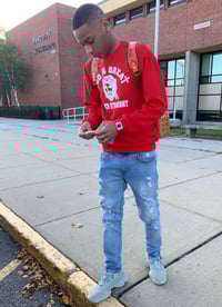 Image 3 of GIGP$ Letterman Crew Neck (Multi Color)