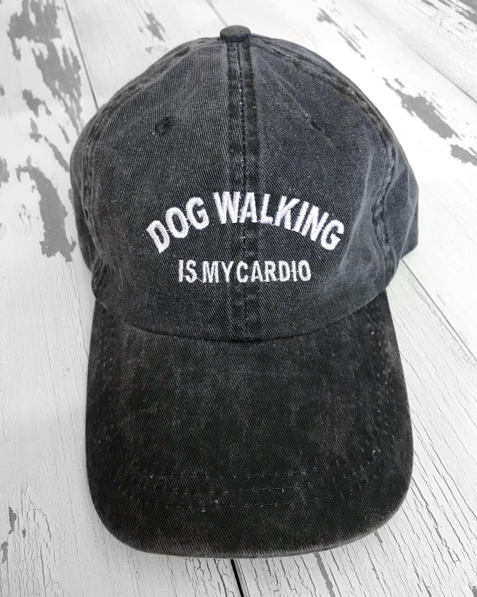 Dog walking is my cardio hat