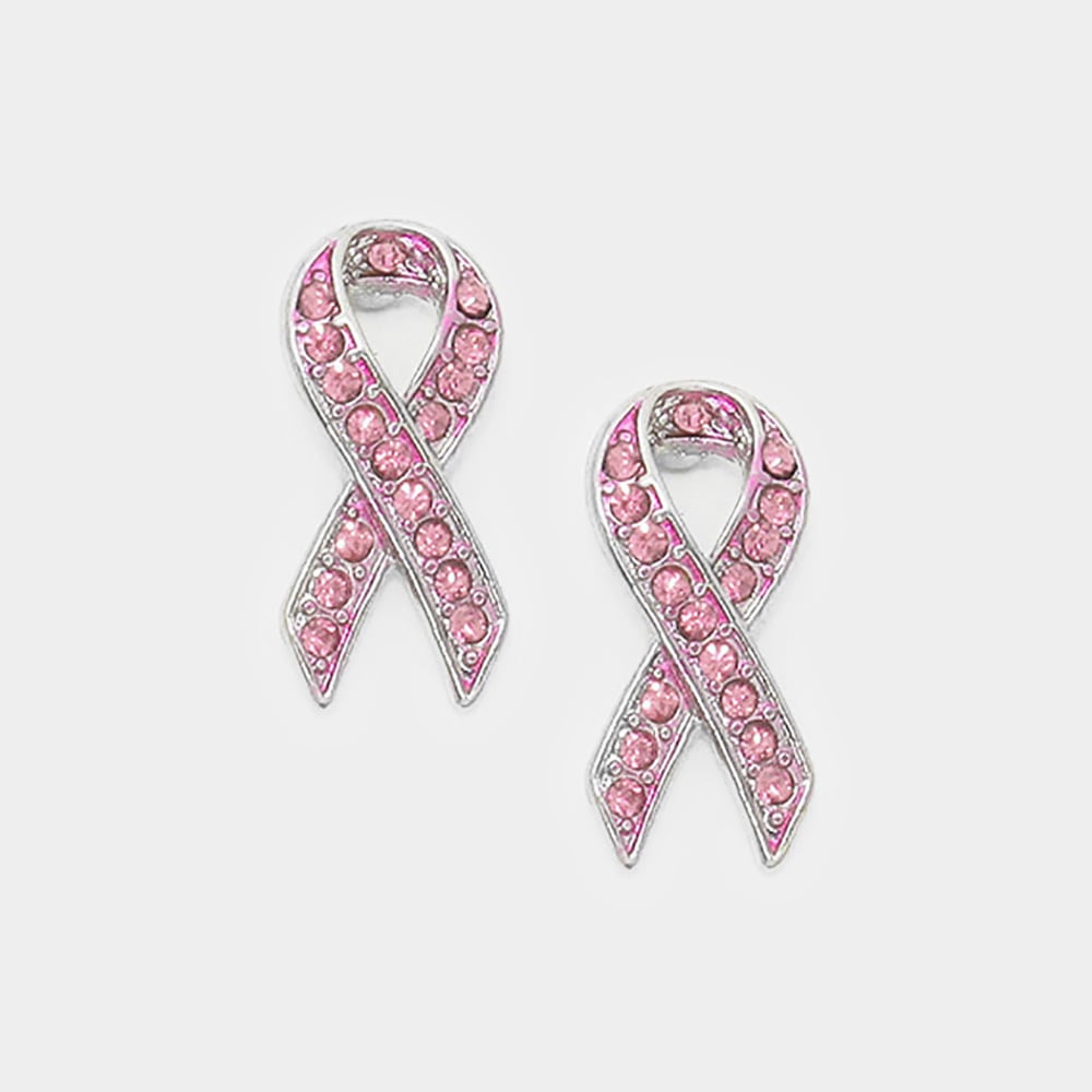 Image of Pink Ribbon earrings 