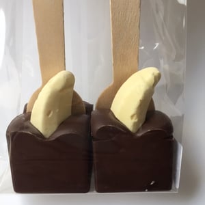 Image of Hot Chocolate Spoons - Banana & Milk Chocolate
