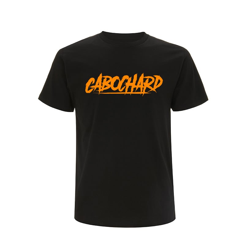 Image of TEE-SHIRT NOIR LOGO ORANGE - CABOCHARD