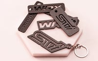 Image 4 of Subaru WRX style 1 dry carbon fiber keychain