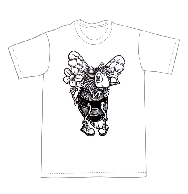 The flower and the bee T-shirt (B3) **FREE SHIPPING**