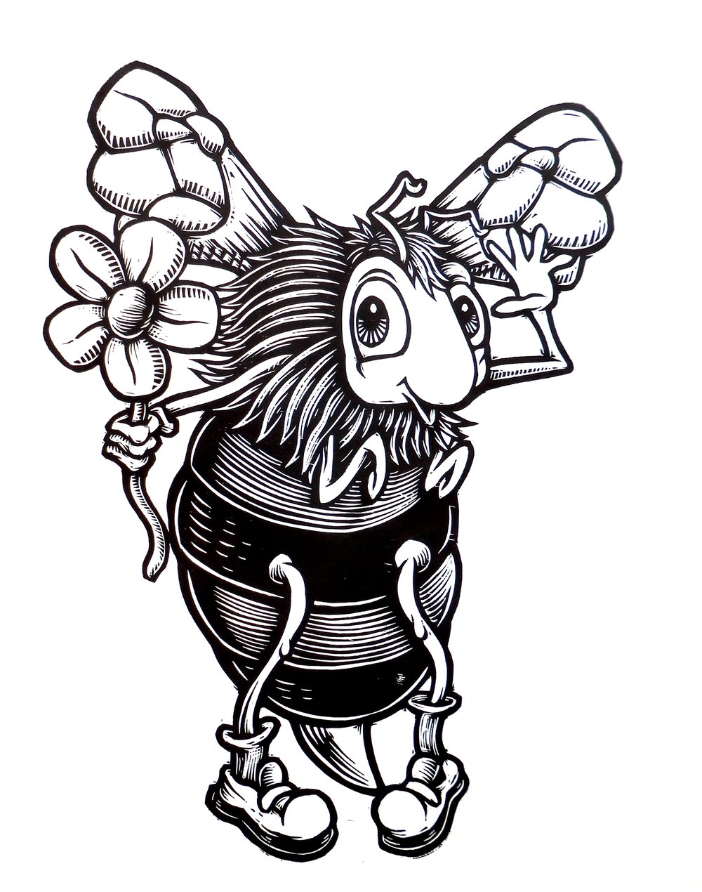 The flower and the bee T-shirt (B3) **FREE SHIPPING**