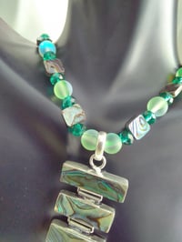 Image 4 of ABALONE TIERED PENDANT NECKLACE SET