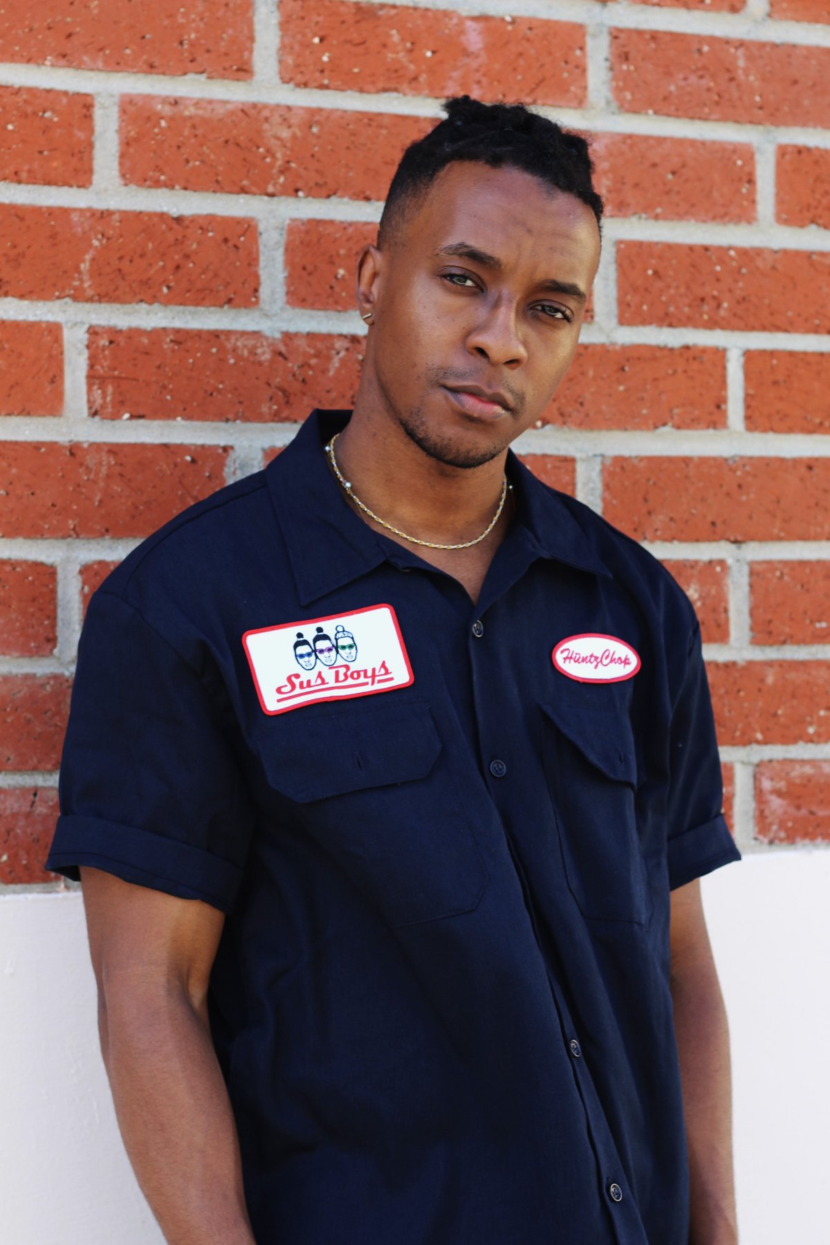 Image of Mechanic Shop Button Up Shirt Navy