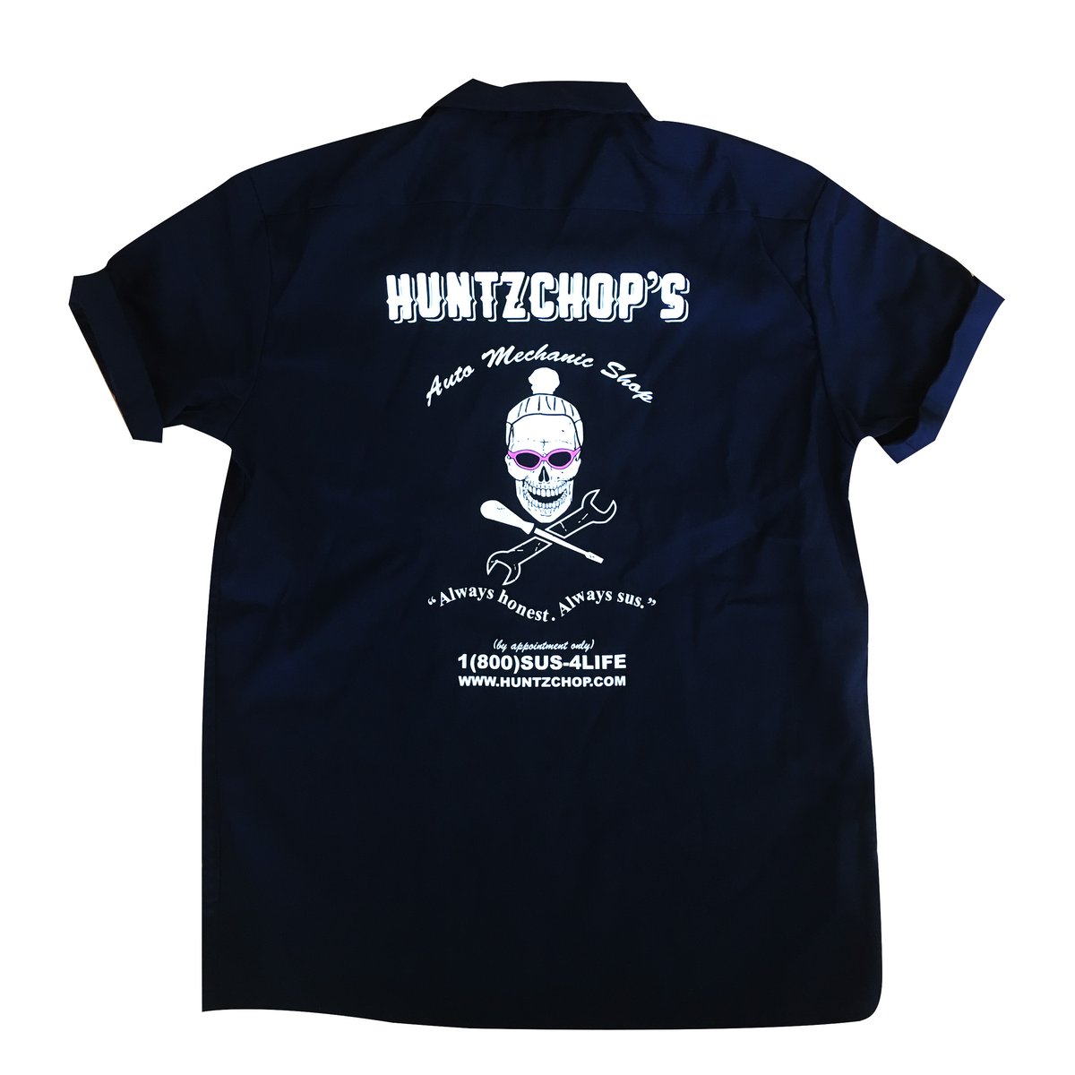 Image of Mechanic Shop Button Up Shirt Navy