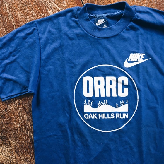 Image of Original 80’s Blue Tag Nike Oak Hills Run Tee.