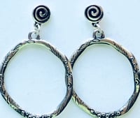 Silver hoop earrings