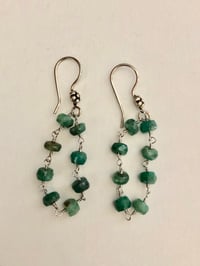 Jade green earrings