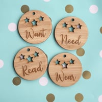 Image 1 of Want, Need, Read & Wear gift tags