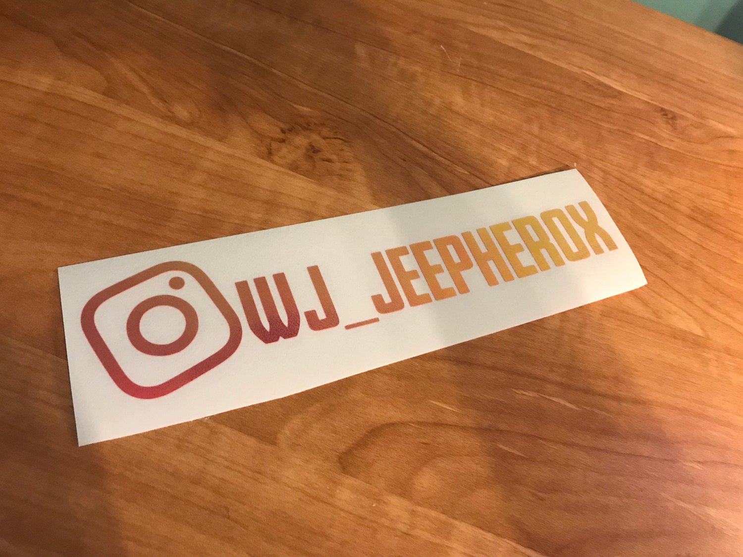 Instagram Handle Decal Grand Team