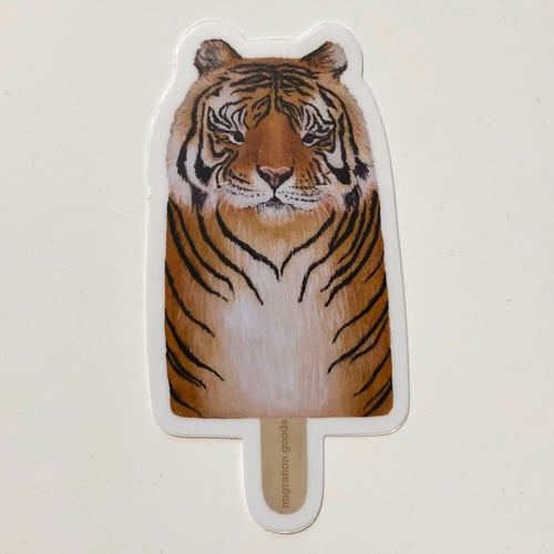 Image of tiger pop sticker *discontinued*