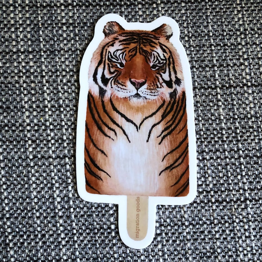 Image of tiger pop sticker