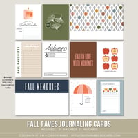 Image 1 of Fall Faves Journaling Cards (Digital)