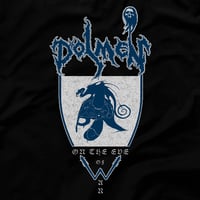 Image 2 of DOLMEN - ON THE EVE OF WAR SHIELD (BLUE & WHITE PRINT)