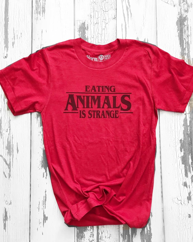 Image of Eating Animals is Strange  t-shirt 