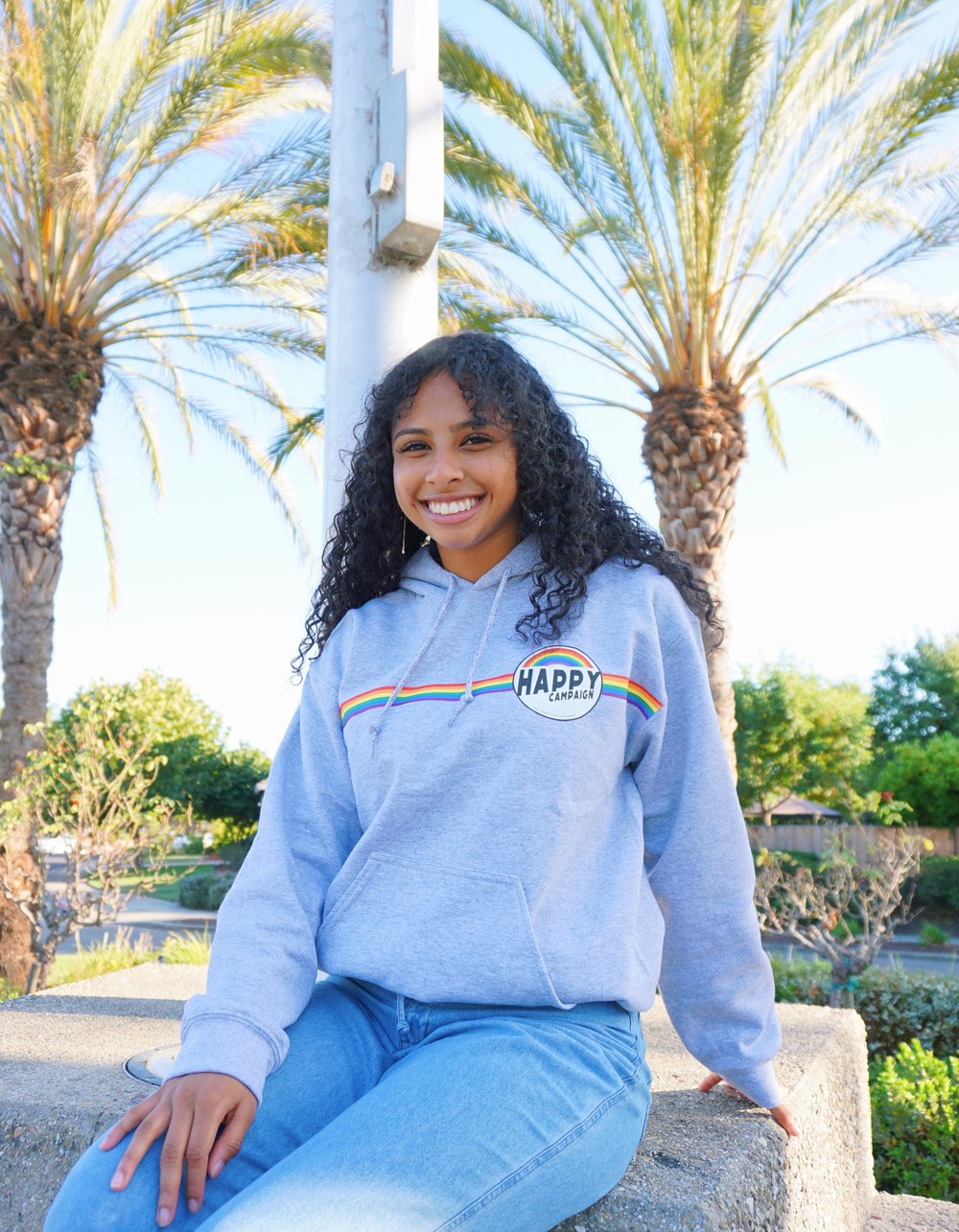 Image of HAPPY Hoodie : GREY