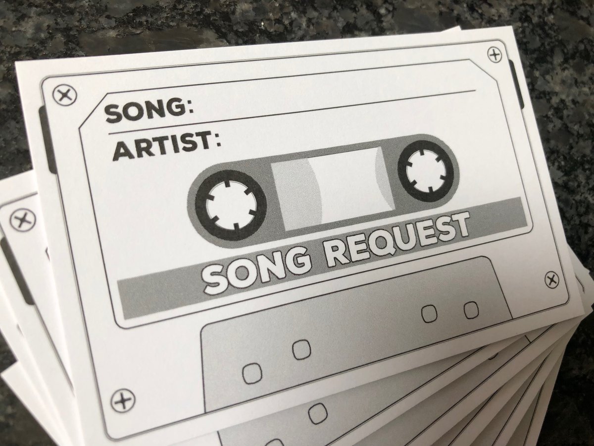 Image of Song Request Cards for Weddings, Birthdays & New Year