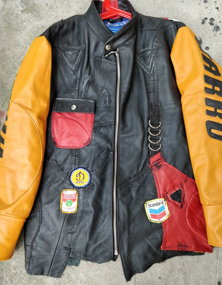 Image of Speedrun leather jacket