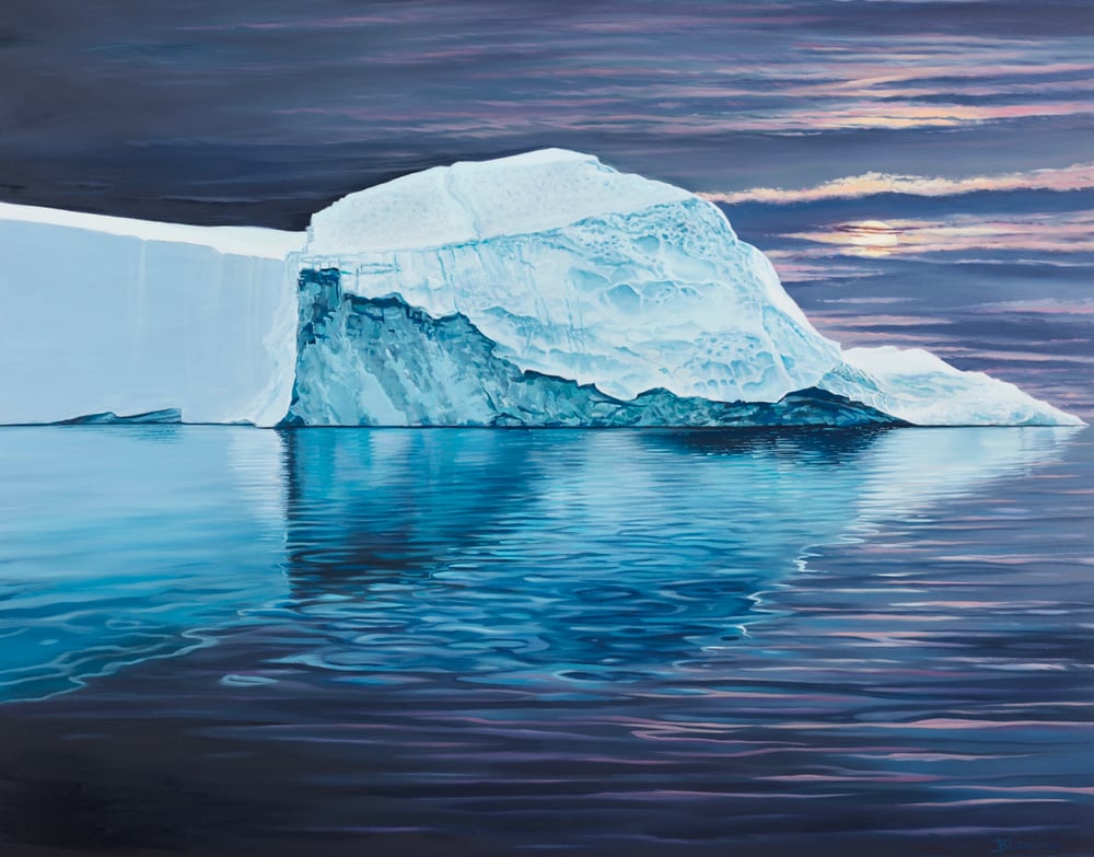 Image of Moonlit iceberg ALL SIZES giclée print 